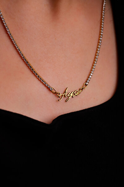 Silvesra Kişiye Özel İsimli 925 Ayar Gümüş Su Yolu Kolye (Uzunluk Varyantlı)