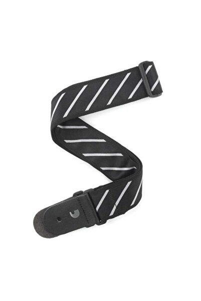 Planet Waves T20W1409 Curea țesută pentru chitară - Tie Stripes Negru/Gri (Ac...