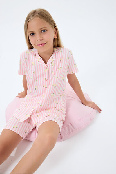 Rolypoly Girl's Pink Shirt Shorts Set