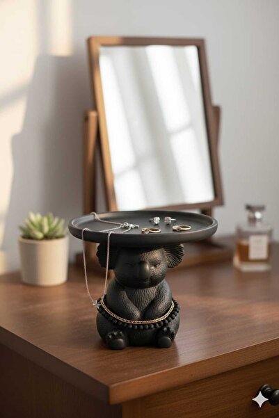 Dropcek eticaret Decorative Cat Figured Jewelry Organizer Necklace Ring Earri...