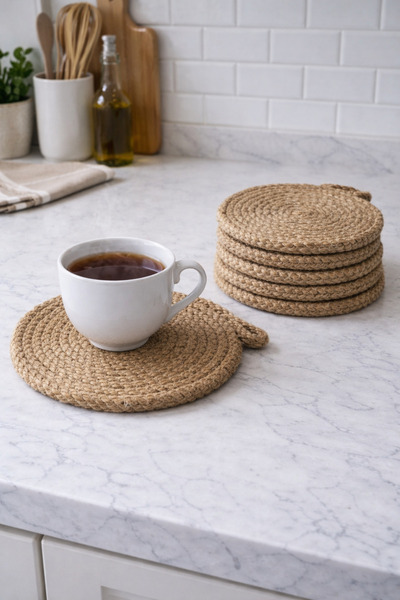 ÖRGÜM Coasters 6-Piece Coaster Set 12X12 cm