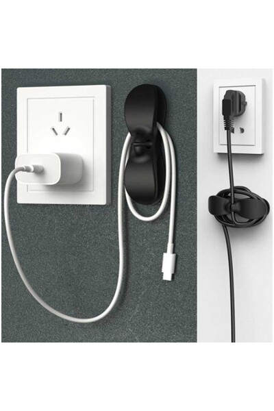 Brentino منظم كابلات متعدد الأغراض مكون من قطعتين، جهاز لف الكابلات، مطاطي أس...