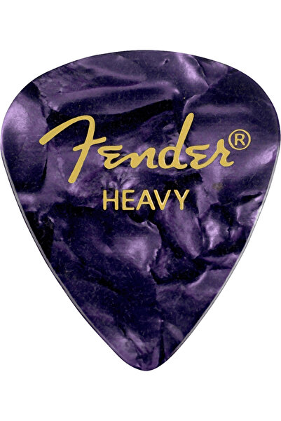 FENDER 1980351976 Premium Celluloid 351 Shape Heavy Gitar Penası (Purple Moto...