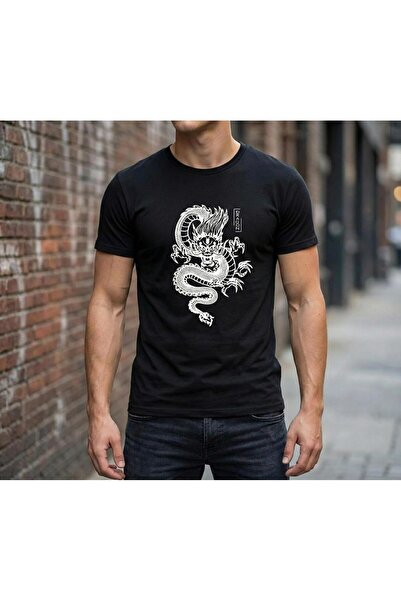 LELVANİ Dragon Pattern Printed T-Shirt Unisex