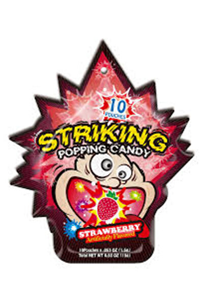 Striking حلوى البوبينج بنكهة الفراولة، 15 غرام، عبوة من 48 قطعة