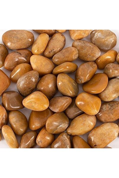 Goishtrie أحجار زينة كبيرة الحجم، ناعمة ومصقولة، لون بني فاتح - 1 كجم