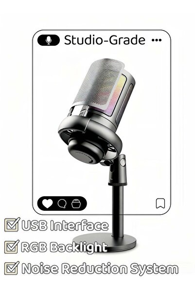 Generic Gaming microphone, USB microphone with RGB lighting