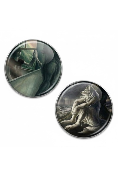 Fivy 2’li set Yalnız Kurt Adam Rozet