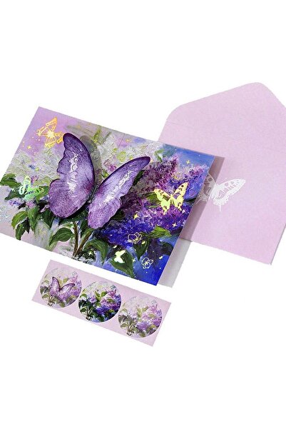 Arabest 3D Pop Up Butterfly Greeting Card with Paper Envelope for Friends, Fo...