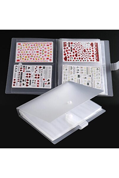 Arabest 80 Slot Nail Art Sticker Storage Book - Nail Decals Organizer & Displ...