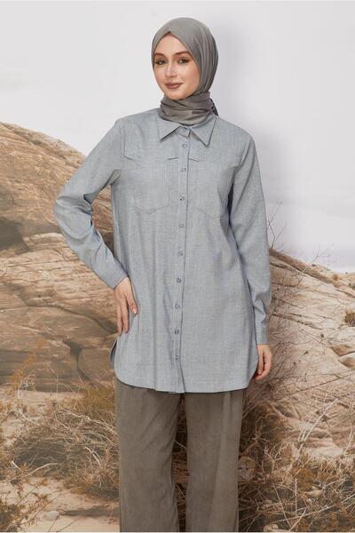 Alvina Shirt Collar Tunic 46267