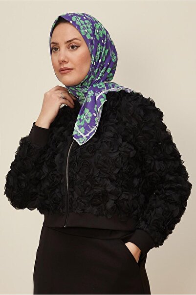 Alvina Natural Flower Patterned Scarf 8559