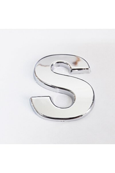 Cemax S Harfi 3,75 cm Krom Yapışkanlı