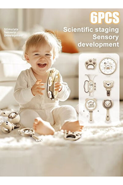 Generic 6PCS rattle toy set Early childhood musical instruments Hand drum Han...