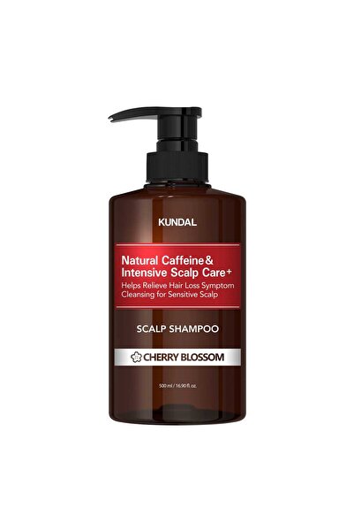 Kundal Natural Caffeine & Intensive Scalp Care Cherry Blossom Shampoo for Str...