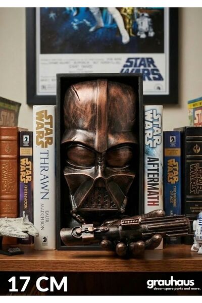 GRAUHAUS Darth Vader Kitaplık Dekoru 17 CM – Star Wars Dekoru – Masaüstü Oda ...