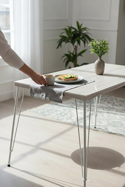 Kagu Ruby Mutfak-Cafe Masa Siyah Mermer 60x120 Cm