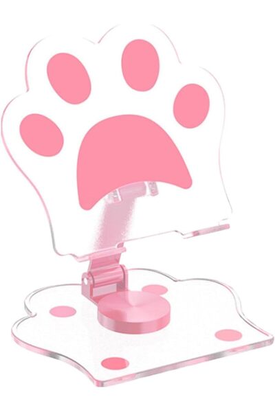 Arabest Acrylic Cute Claw Table Phone Holder, Adjustable and Foldable Mobile ...