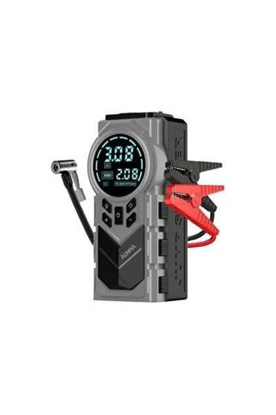 auhma A7722 4'ü 1 Arada Akü Takviyeli Şarjlı Hava Pompası | Powerbank & Dijit...