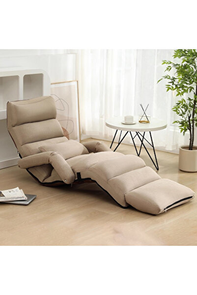 Snooe Adjustable 5-Position Floor Lounger | No Assembly Required, Folding Laz...