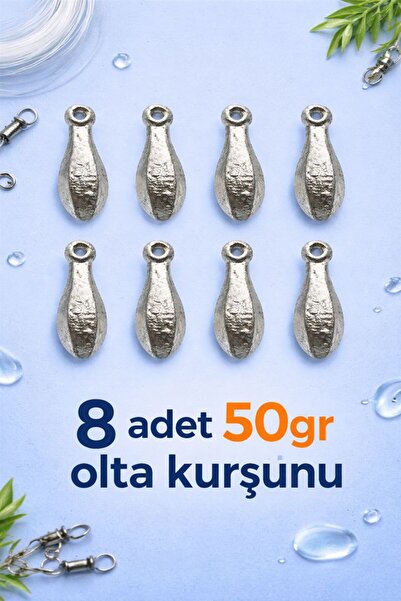 Olta Kurşunu 50 gr Armut Kurşun 8 adet