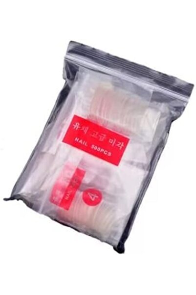 BLOOMING TIME 500 قطعة من أطراف الأظافر الاصطناعية الشفافة