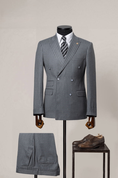 GentlemanStyle Costum Double-Breast Grey