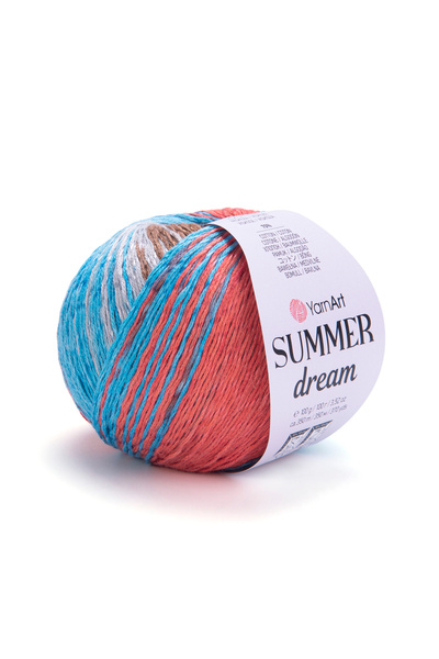 Yarnart Summer Dream Pachet de 4 bucăți, 70% bumbac, 30% viscoză – 100 g 350 ...