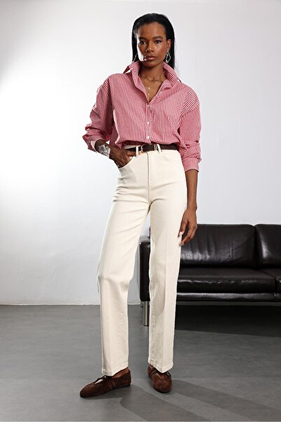 5in1Canpolat Blugi Bone Belted Straight croială 700