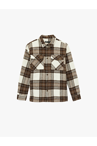 Koton Regular Fit Classic Collar Pocket Long Sleeve Lumberjack Shirt