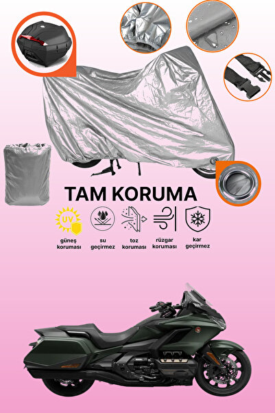 dokaca حقيبة خلفية وقفل رمادي متوافقة مع هوندا جولدوينج جي إل 1800، غطاء حماي...