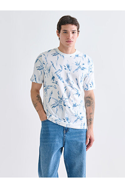 LC Waikiki Peak New Season Crew Neck Printed Combed Cotton Men's T-Shirt