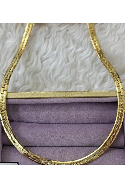 Store Women's Steel Gold Plain Sparkle Crushed Italian Chain Necklace - Does ...