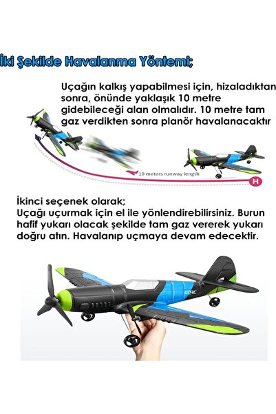 ALBİOYUNCAK Sünger Gövde Rc Uçak 2.4ghz Çift Motorlu Uçak Drone Uzaktan Kumandalı Glider Uçak Drone