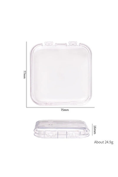 Choice transparent-10pcs 10 Pieces Empty Nail Boxes For Packaging Square Shap...