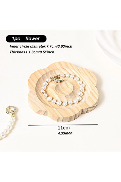 Choice 1pc - flower 1pc， Wooden jewelry display tray, bracelet and bead decor...