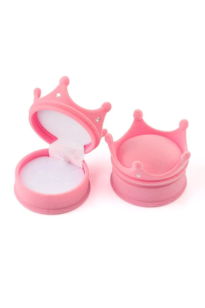 Choice علبة مجوهرات مخملية وردية اللون، قطعة واحدة، علبة خواتم زفاف، علبة هدا...