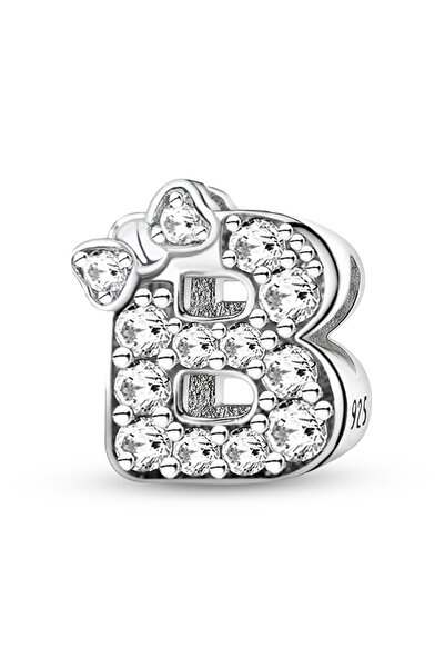 Choice TCE0760P4-B 925 Sterling Silver Butterfly Knot Letter Series Zircon Ch...