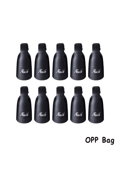 Choice Black 10 Pcs/Bag Colorful Acrylic Nail Art Soak Off Cap Clips Nails Cl...