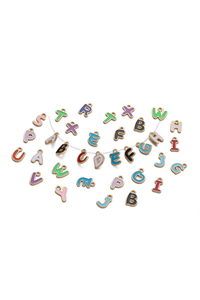 Choice 50 قطعة عشوائية أو 100 قطعة من تعليقات الحروف الأبجدية الملونة من الأل...