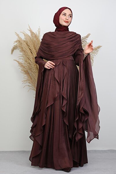 GİYZAMİLA Rochie de seară Ebru Yoryo, Roz închis uscat