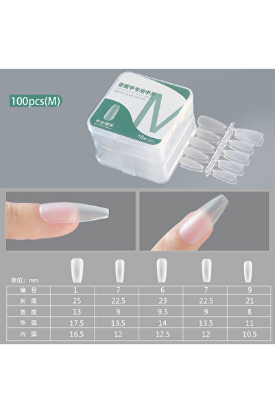 Choice M04 علبة واحدة/100 قطعة أظافر صناعية غير لامعة، لا تحتاج إلى تلميع، سه...