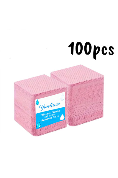 Choice ١٠٠ منديل وردي، ١٠٠ منديل أظافر خالٍ من الوبر، مناديل تنظيف جل، مزيل ط...