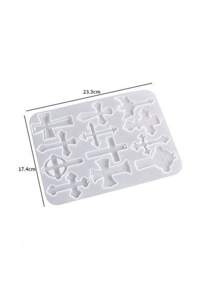 Choice قالب واحد من السيليكون الراتنجي لصنع قلادة صليب راتنجية متعددة الأنماط...