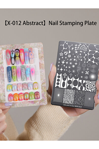 Choice gangban X-012 1pc Nail Art Stamping Plate - Multi-Pattern Design with ...