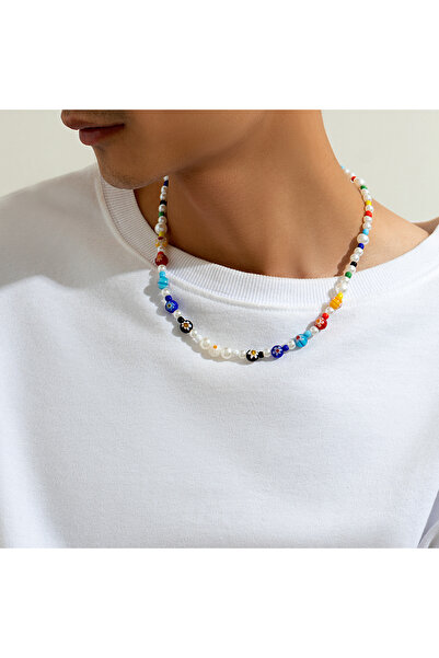 Choice Colorful Imitation Pearl and Colorful Beads Short Choker Necklace for ...
