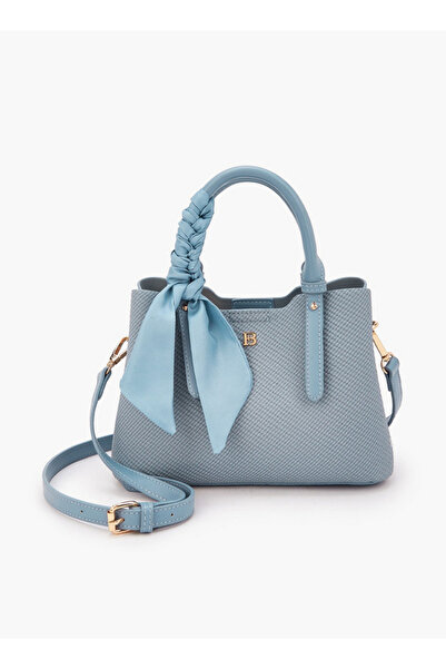 Flora Bella by Shoexpress حقيبة يد بمقبضين مزينة بوشاح - ارتفاع 16.5 سم × عرض...