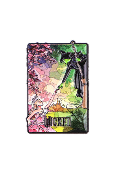 Choice 2 دبوس بروش معدني على شكل ساحرة وردية وخضراء مطلية بالمينا، على شكل صن...