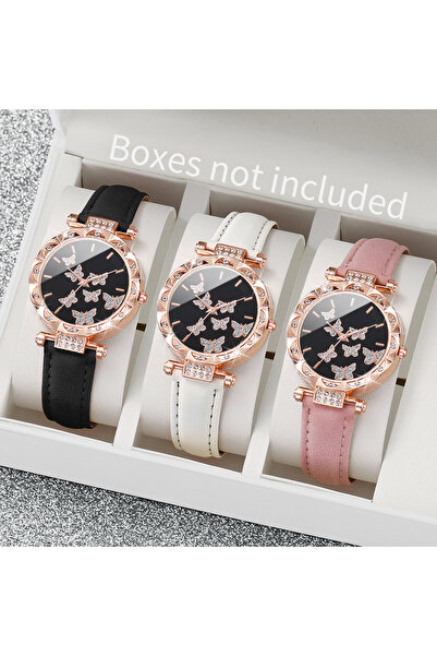 Choice A Set Without Box 3PCS Women Watches Fashion Rhinestone Heart Dial Qua...