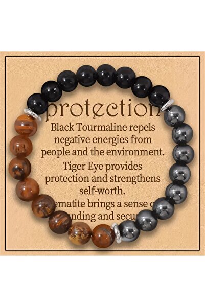 Choice Protection Bracelet Triple Protection Bracelet:Tiger Eye, Black Obsidi...